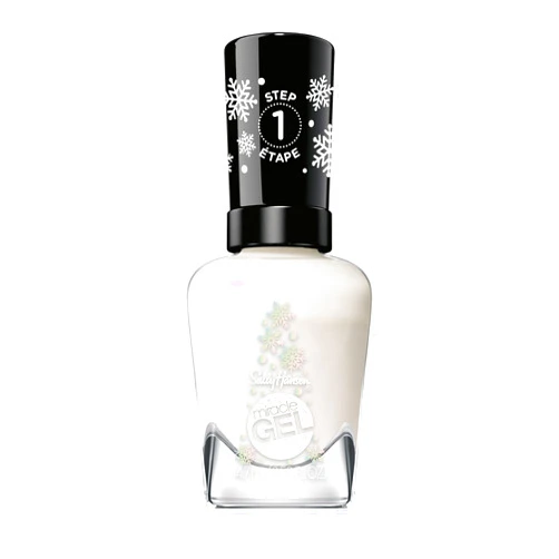 Sally Hansen Miracle Gel™, Snow Day, Long Lasting, Gel-Like Formula, No UV Lamp Needed, White Glitter Nail Polish
