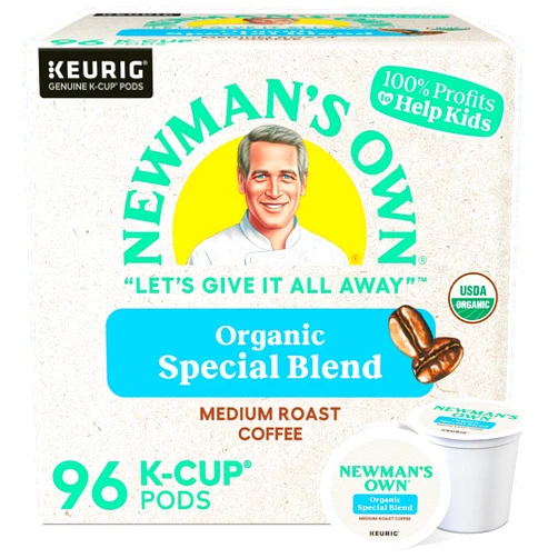 Newman's Own Organics Special Blend Keurig Single-Serve K-Cup Pods, Medium Roast Coffee, 96 Count