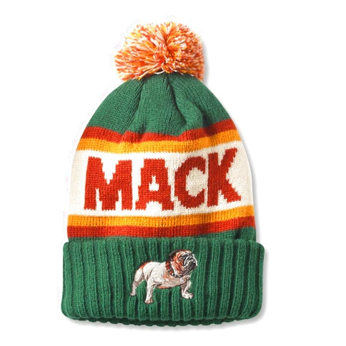 AMERICAN NEEDLE Mack Truck Pillow Line Knit Pillow Line Knit Cap Beanie Hat (23012A-MACKT-DGBOGI)