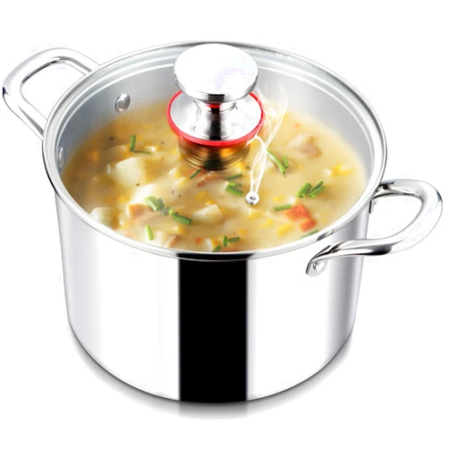 LIANYU 8QT 18/10 Stainless Steel Soup Pot with Lid, 8 Quart Stock Pot With Triple Ply, Heavy Duty Pasta Soup Canning Stockpot, Induction Pot for Boiling Strew Simmer, Big Cookware Cooking Pot