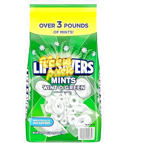 Generic Life-Ssavers Wint O Green Mints, Hard Candy, Individually Wrapped, 3.3 lbs Bulk Pack