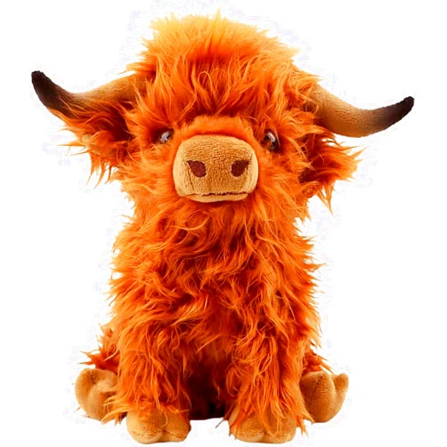 Bsanker Highland Cow Stuffed Animal Toy, Cute Highland Cow Plush Toy Fluffy Farm Highland Cow Plushies Decor Gifts for Girls Boys Adults (Brown Highland Cows)