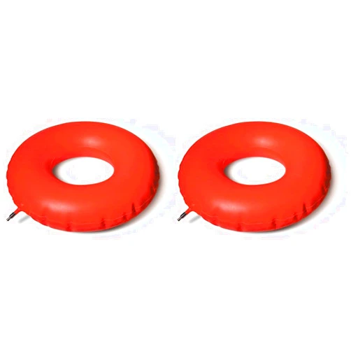 MedPro Inflatable Rubber Invalid Ring Cushion, 16 Inch, Open Ring Center The Helps Distribute Weight Evenly, Sit Comfortably for Extended Periods of Time (Pack of 2)