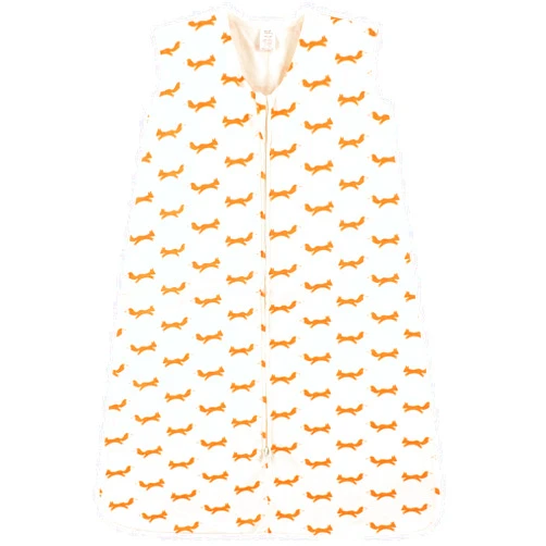 Touched by Nature Unisex Baby Organic Cotton Sleeveless Wearable Sleeping Bag, Sack, Blanket, Fox, 18-24 Months