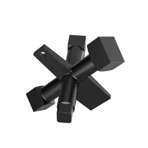 Ximoon 6 Way Cleanout Plug Wrench Replacement for Pasco J40042 Plumbing Wrench, Heavy Duty Iron Countersunk Clean Out Plugs Drum Traps Plumbing Tool - Black