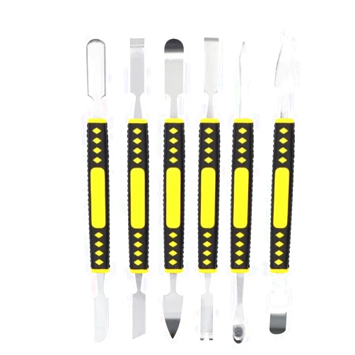 Zhouocea Metal Crowbars 6-Piece Set,Precision Electronics Repair Tools Metal Hand Tool Sets Professional Electronics Repair Tools for Mobile Phone Laptop