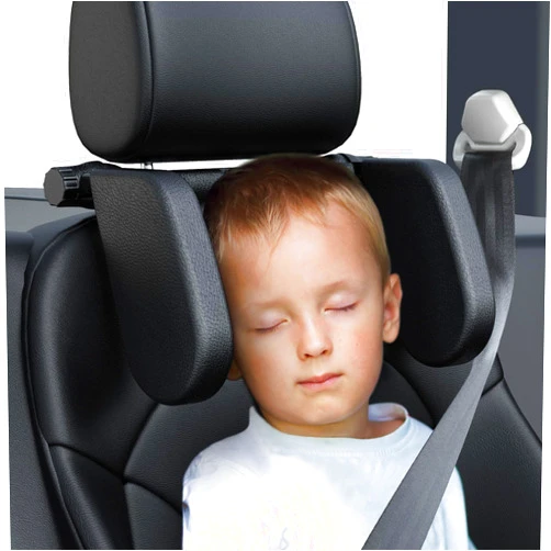 JZCreater Car Headrest Pillow, 180°Adjustable Head Neck Support Pillow, U- Shaped, Travel Sleeping Car Headrest, Only for Car Seat Headrest with Poles，Not Fit for Vehicle if The Seat Without 2 Poles