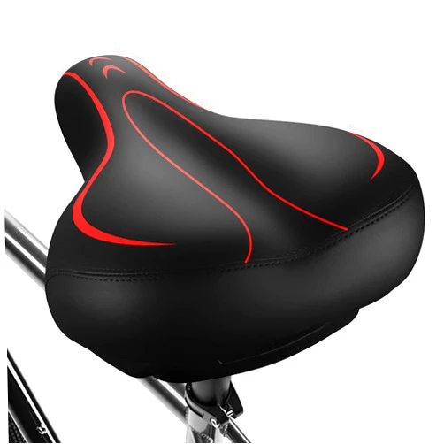 Xmifer Oversized Bike Seat, Comfortable Bike Seat - Universal Replacement Bicycle Saddle - Waterproof Leather Bicycle Seat with Extra Padded Memory Foam - Bicycle Seat for Men/Women