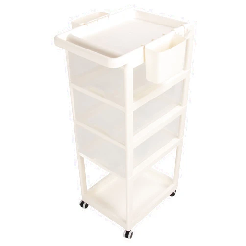 Hilitand Utility Baby Diaper Cart with Wheels Reinforced Handle Rolling Cart Multi Layer Nursery Storage Organizer Diaper Storage Caddy Organizer