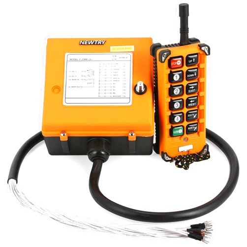 NEWTRY Wireless Crane Remote Control 12 Buttons 12V Industrial Channel Hoist Controller Electric Lift Wireless Switch Transmitter Receiver