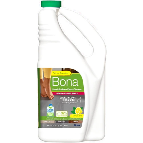 Bona Multi-Surface Floor Cleaner, for Stone Tile Laminate and Vinyl LVT/LVP with Lemon Mint 64 Fl Oz