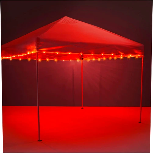 Brightz LED Canopy Lights, Red - Weather Resistant, Battery Operated, 40-Foot LED Light for Outdoor Events