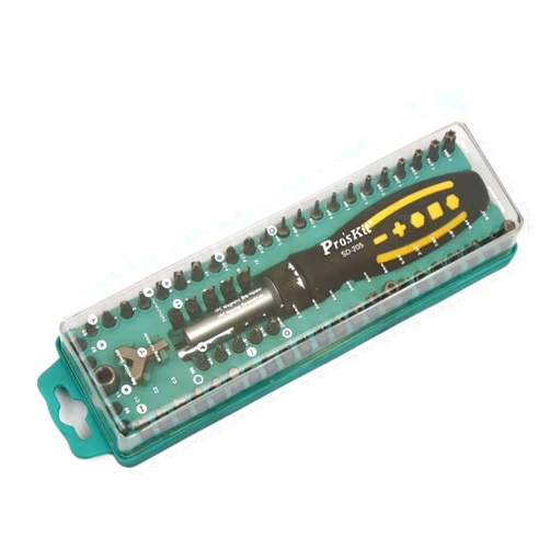 Best Price Square Ratchet Screwdriver with 57 Bits Pro'sKit SD-205
