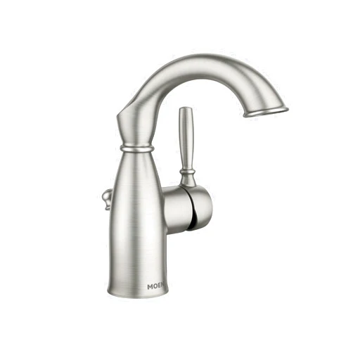 Moen Sarona Spot Resist Brushed Nickel One-Handle Single Hole Rustic Farmhouse Bathroom Sink Faucet with Optional Deckplate, 84144SRN