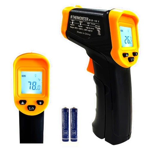 Soonkoda Digital Infrared Thermometer Gun for Cooking,BBQ,Pizza Oven,Ir Thermometer with Backlight,-58℉~932℉(-50℃~500℃) Handheld Non Contact Heat Laser Temperature Gun (Not for Human)