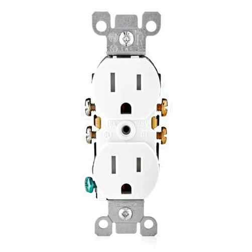 Leviton T5320-WMP 15 Amp 125V Tamper Resistant Duplex Receptacle (10 Pack), White