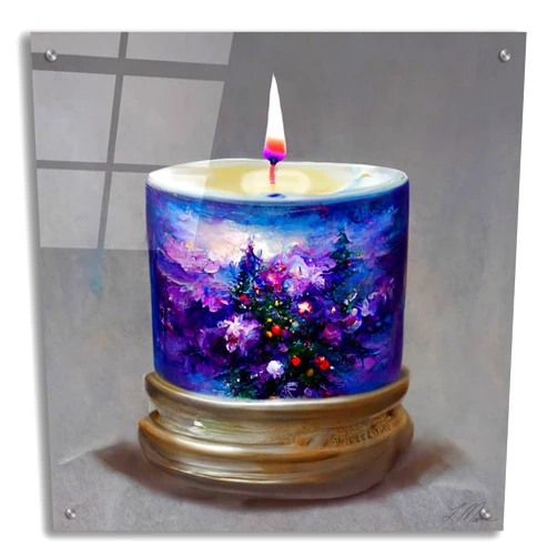 Epic Art 'Christmas Candle 7' by Tanya Mavric, Acrylic Glass Wall Art, 24
