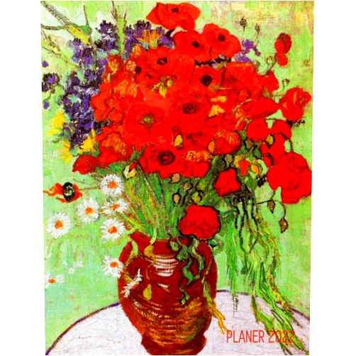 Sandro Ink Van Gogh Tagesplaner 2022: Rote Mohnblumen und Gänseblümchen | Agenda Planer 2022: Top organisiert durchs Jahr! | Niederländischer Maler | Planer ... über die Terminpläne (German Edition)
