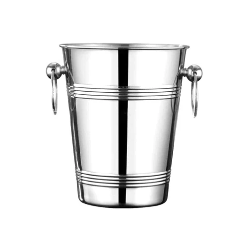 ROLTIN Stainless Steel Durable Large Capacity Kitchen Barware Party Bar Drinks Cooler Champagne Wine Silver Ice Bucket with Handles