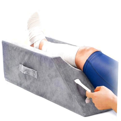 LightEase Memory Foam Leg Support and Elevation Pillow w/Dual Handles for Surgery, Injury, or Rest