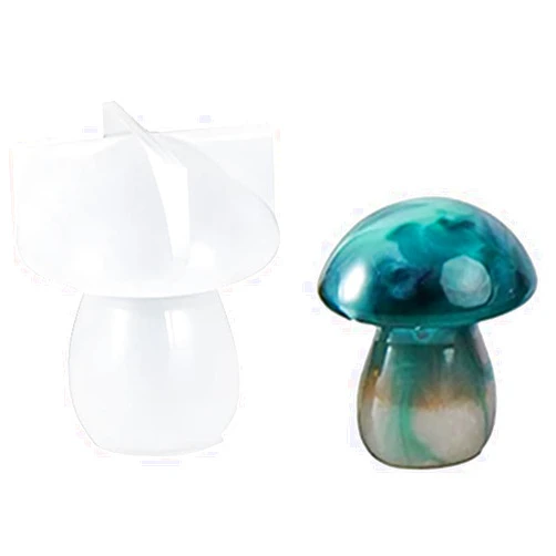 WsjiaboFux White Mushroom Resin Molds 3D Mushroom Silicone Molds for Epoxy Resin Casting Home Decor DIY Soap Making Resin Casting Jewelry Supplies
