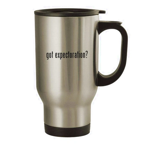 Knick Knack Gifts got expectoration? - 14oz Stainless Steel Travel Mug, Silver