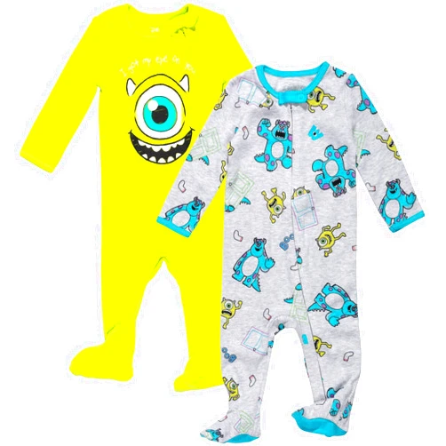 Disney Winnie the Pooh Lion King Monsters Inc. Pixar Toy Story Baby 2 Pack Sleep N' Play Coveralls Newborn to Toddler