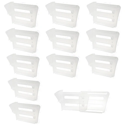 LUORNG 12PCS Adjustable Fridge Side Door Divider Kitchen Fridge Shelves Polypropylene Sorting Divider for Sorting Drawer and Storage Box