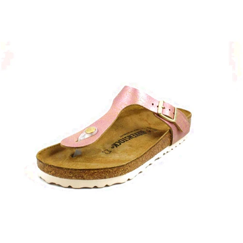 BIRKENSTOCK Gizeh, Washed Metallic Pink, Suede