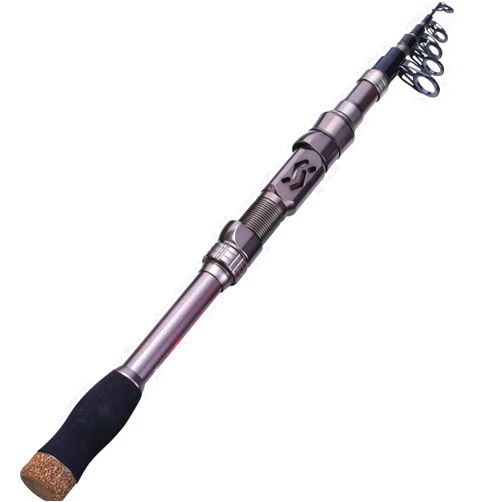 Sougayilang Telescopic Fishing Rod - 24 Ton Carbon Fiber,CNC Machined Reel Seat, Comfortable EVA Handle, Travel Fishing Rod for Bass Trout Fishing