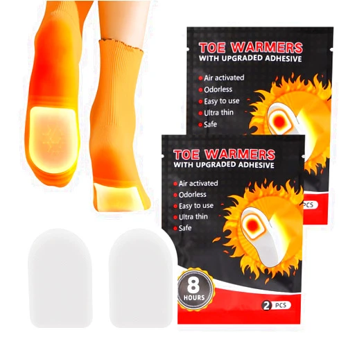 YouWeMed 10/15/20 Pairs Toe Warmers with Adhesive, Toe Warmers Insole Feet Warmers Air Activated Heating Patch for Hiking/Camping and Skating