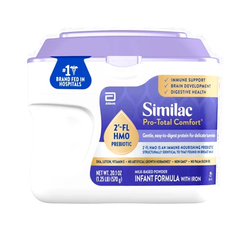 Similac Pro-Total Comfort®* Infant Formula With Iron, Gentle, Easy-to-Digest Formula, With 2'-FL HMO for Immune Support, Non-GMO, Baby Formula Powder, 20.1-oz Tub