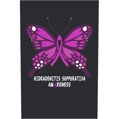 Kem sadik Hidradenitis suppurativa Awareness Butterfly Lined Notebook: Hidradenitis suppurativa Journal 110 Pages 6x9 Inch for Hidradenitis suppurativa Warrior & Hidradenitis suppurativa Fighter