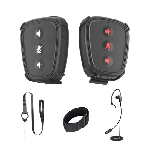 Cametv CAME-TV Action Communicator 2-Pack Referee Communication Full Duplex Wireless Intercom System with Pre-paired Hands-Free 1100ft 3.5mm Audio Port for Football,Film Production,Camping or Boating