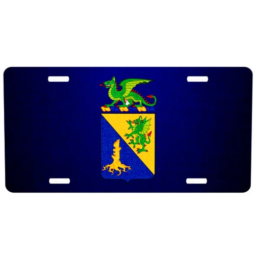 ExpressItBest Premium Aluminum License Plate - U.S. Army Chemical Corps, Regimental Coat of Arms