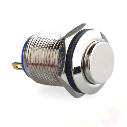 URTONE Momentary Push Button Switch, URTONE UR125, 1NO SPST DC 36V 2A Metal Shell Suitable for 12mm 1/2