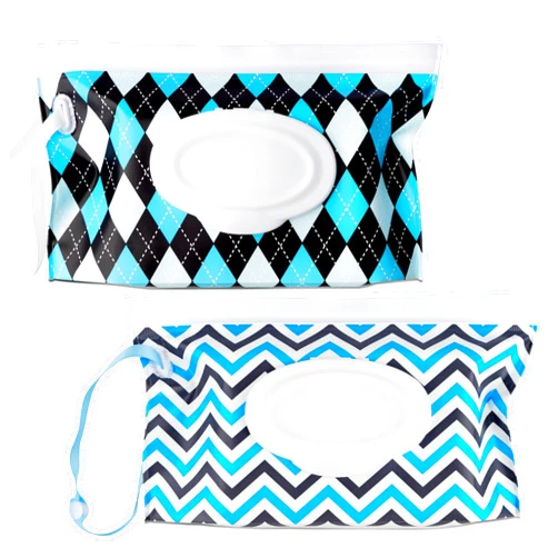 Fnydvis Baby Wipe Holder,Wipes Dispenser Travel,Refillable Wipes Pouch,Reusable Wet Wipes Pouch,Wipe Container for Diaper Bag(2Pack)