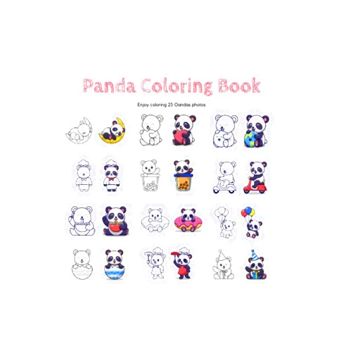 Dana Farrah Panda Coloring Book: Panda coloring for young kids
