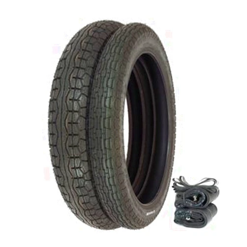 4into1 IRC GS-11 Tire Set - Compatible with Yamaha RD350 XS360 - Tires Tubes and Rim Strips