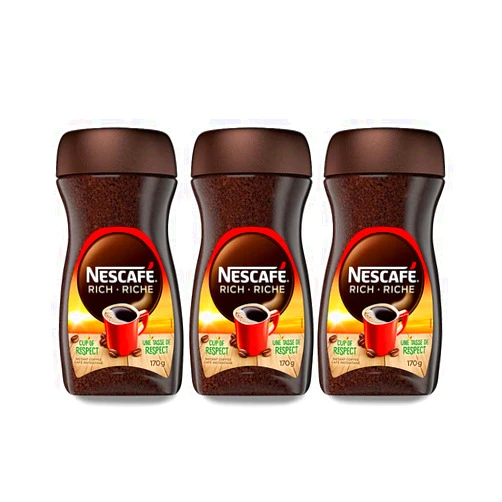 NESCAFÉ Nescafe Rich Instant Coffee 170g/6 oz. Jar, (3 Pack) {Imported from Canada}