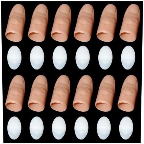 Fogilas 6 Pairs Red Ultra Bright Magic Finger Lights, Thumbs Lamp Lightup Magic, Thumbs Lights Closeup & Stage Magic Tricks
