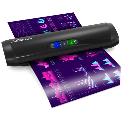 Qfun 3-10 Mil Laminator Machine with Laminating Sheets, 4-Roller Jam-Free Thermal Laminator Machine 11x17, Fast Warm-up 13 Inch Laminating Machine, A3/A4/A5/A6 Hot Lamination Machine for Office (Black)