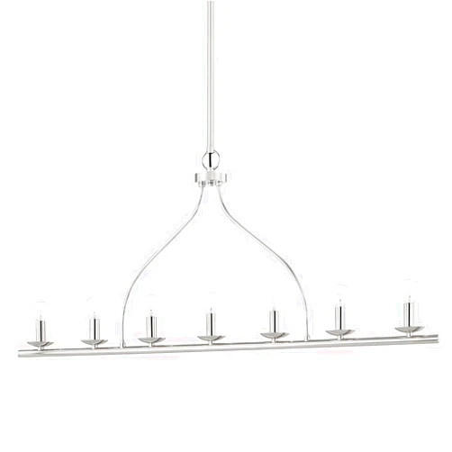 MITZI HUDSON VALLEY LIGHTING Kendra-7 Light Island Pendant in Transitional Style-44 Inches Wide by 19 Inches High-Polished Nickel Finish