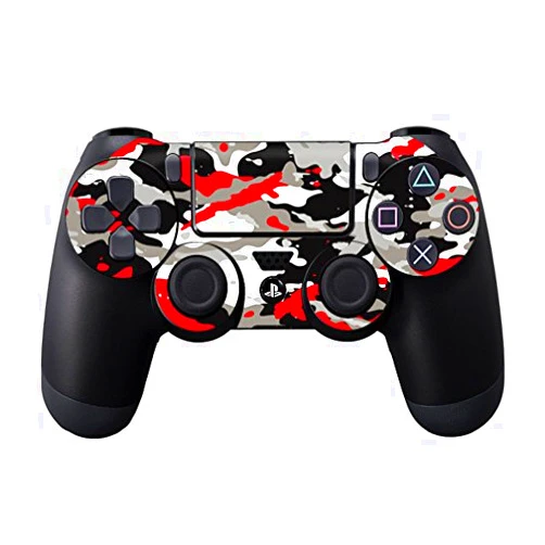 MIGHTY SKINS MightySkins Skin Compatible with Sony PS4 Controller - Red Camo | Protective, Durable, and Unique Vinyl Decal wrap Cover | Easy to Apply, Remove, and Change Styles | Made in The USA