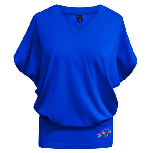 Kiya Tomlin Women's Royal Buffalo Bills Blousy V-Neck T-Shirt