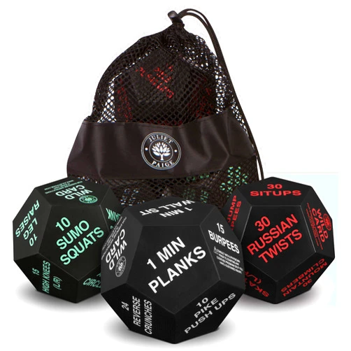 Juliet Paige Exercise Dice for Home Fitness, Workouts, WOD, Cardio, HIIT, and Sports