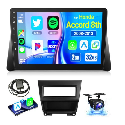 Leadfan Car Radio Stereo for Honda Accord 8th 2008 2009 2010 2011 2012 2013 with Wireless CarPlay Android Auto, 10.1