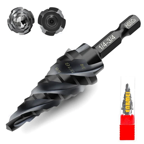 ENBMEI M35 Cobalt Step Drill Bit - 1/4
