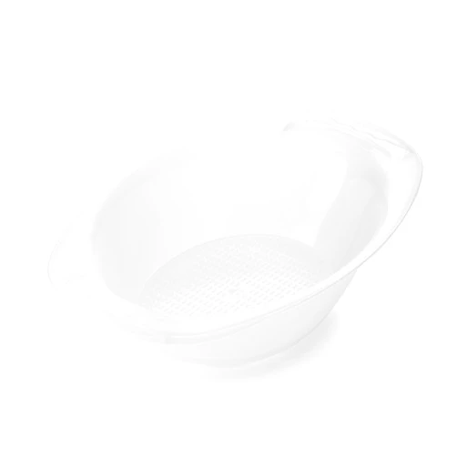 Börner Container with Sieve • For Börner Mandoline Slicers Vital, V5, V6 • Catch Bowl for V-Slicer • Catch Tray for Cut Vegetables • Salad Bowl for Kitchen Slicer • Color: White