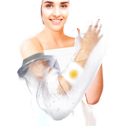 Zoyehoo Waterproof Full Arm Cast Covers for Shower Adult, Watertight Seal Cast Covers for Shower Arm Post Surgery, Reusable Long Arm Cast Protector Shower Sleeve for Wounded Elbow Wrist Hand Finger Forearm